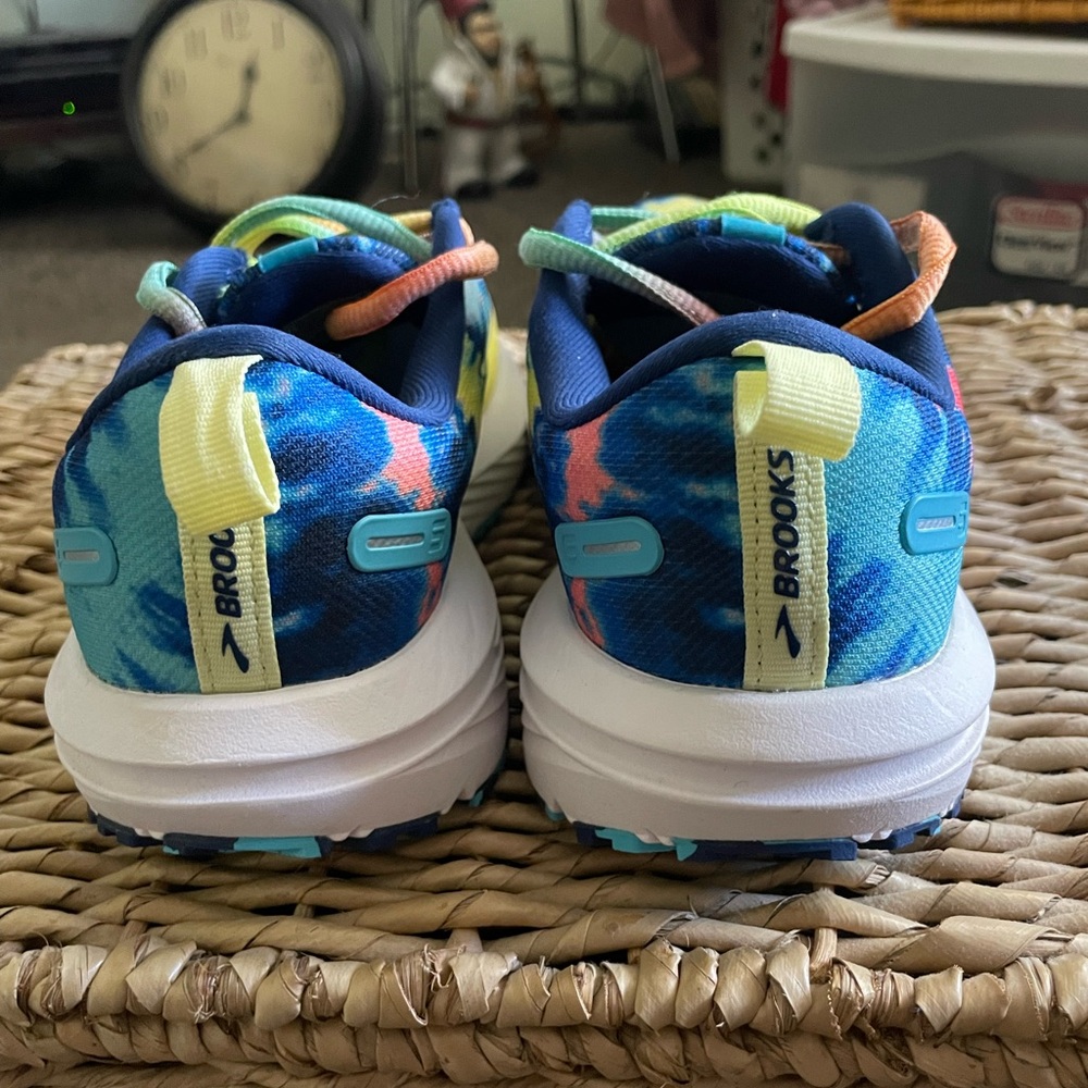Brooks Revel Sneakers - Blue, Yellow, and Orange Tye Dye - Picture 5 of 9